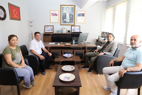 Halk Eğitimi Merkezi Müdürü Mehmet Taştekin’e hayırlı olsun ziyareti.