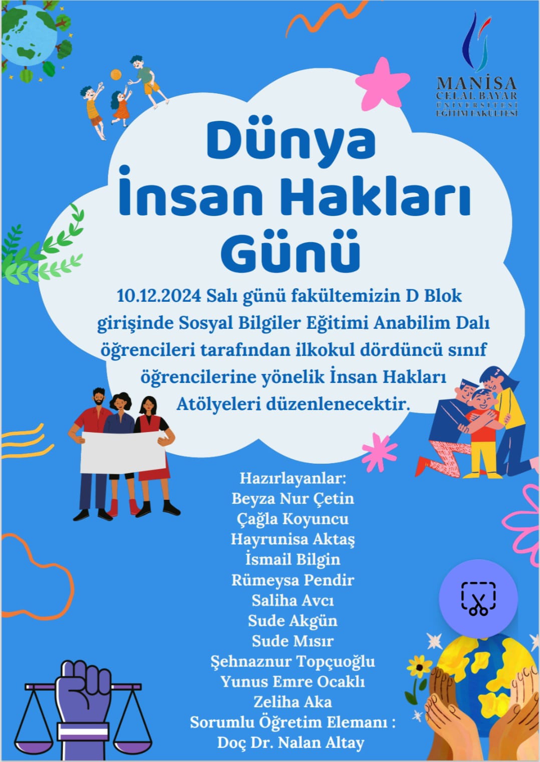 Demirci’de 10 Aralık Dünya İnsan Hakları Günü Kutlama Programı Yapıldı